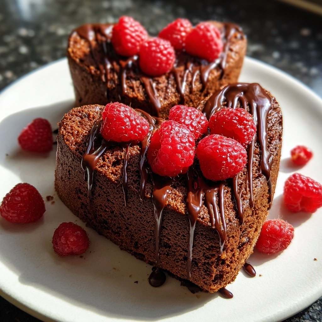Herzförmiger Schokoladenkuchen