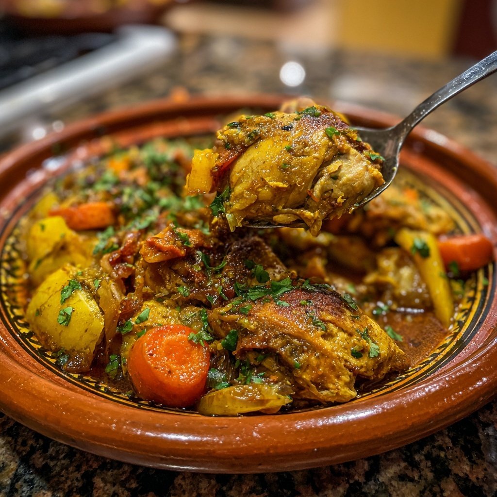 Internationale Küche Marokkanisches Hähnchen-Tagine