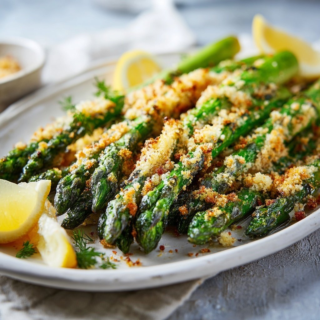 Grüner Spargel Mit Zitronen Kruste