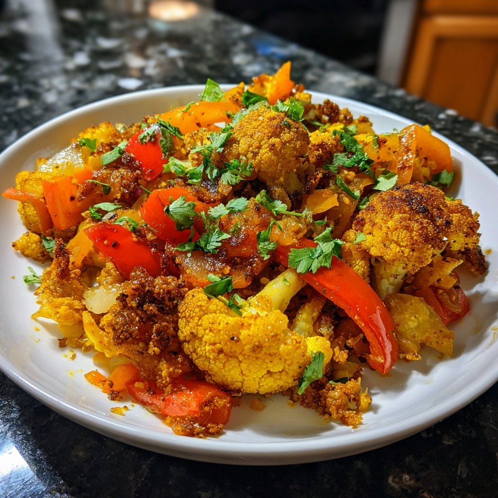 Blumenkohlpfanne vegetarisch