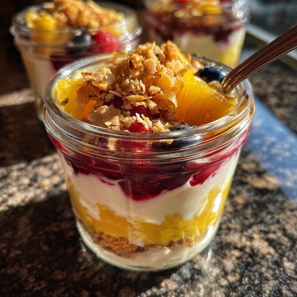 Frühstück zum Vorbereiten im Glas