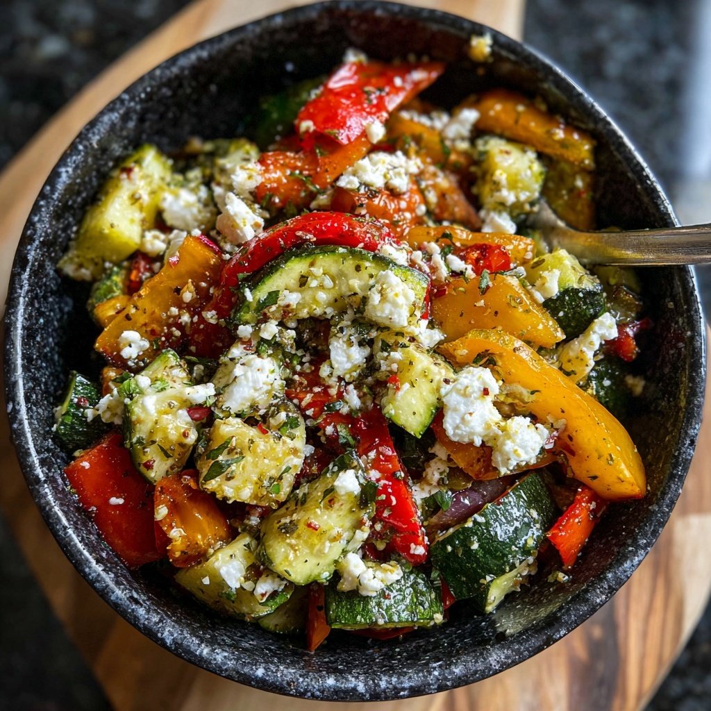 Gesund & Leicht Mediterrane Gemüsepfanne mit Feta