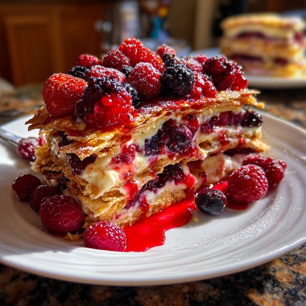 Dessertlasagne mit Beeren