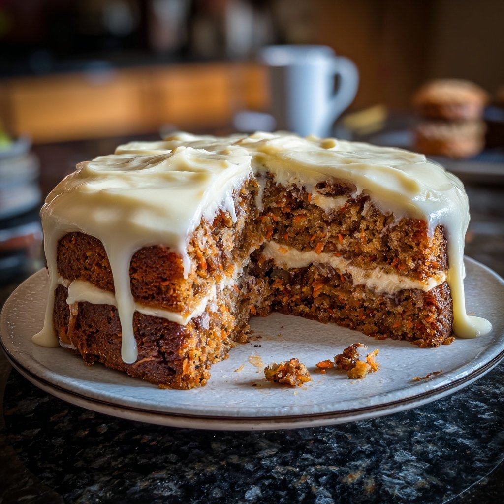 Karottenkuchen Mit Frischkäse Füllung