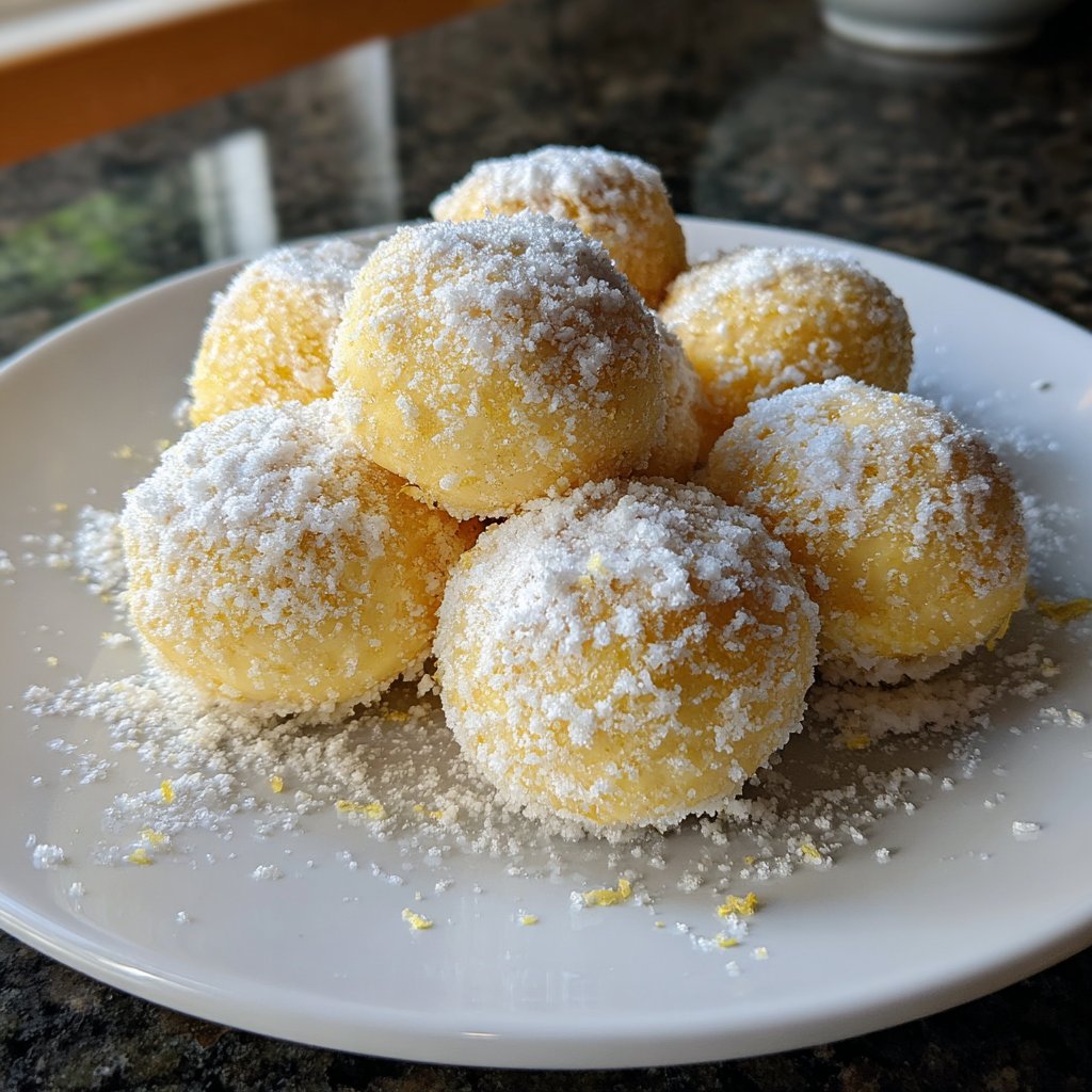 Quarkbällchen mit Zitronenzucker
