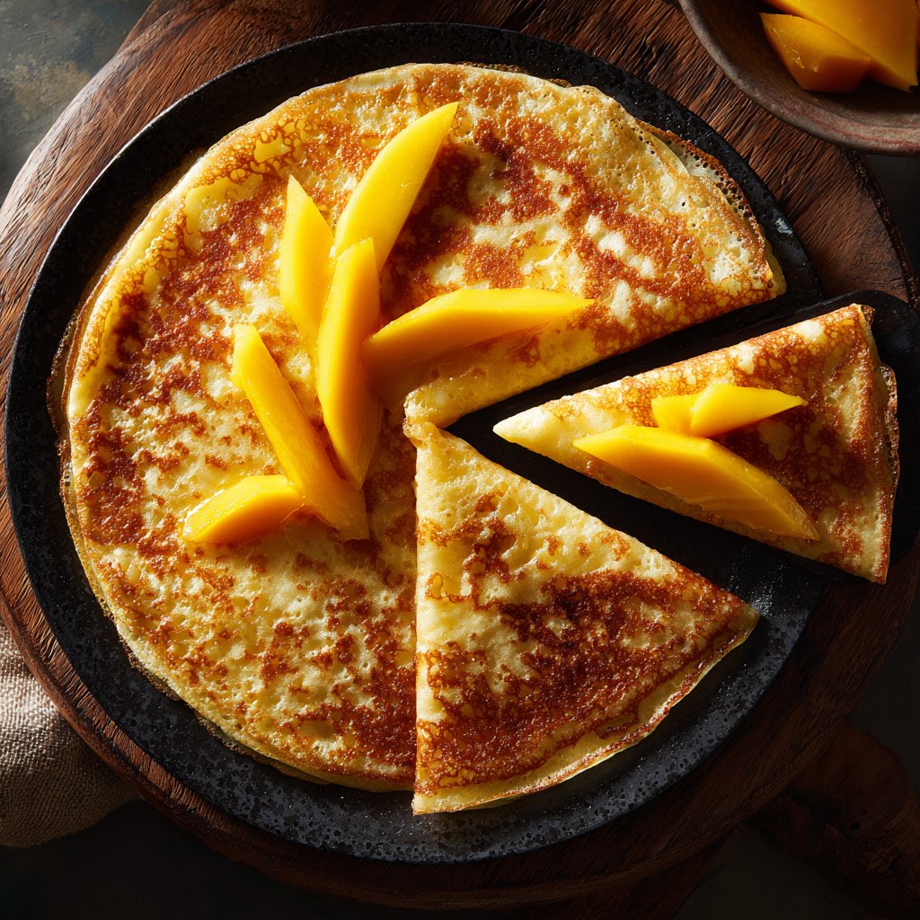 Pfannkuchen mit Mango