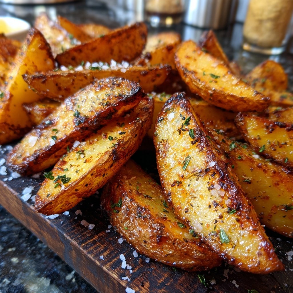 Ofen Kartoffel Spalten Mit Meersalz