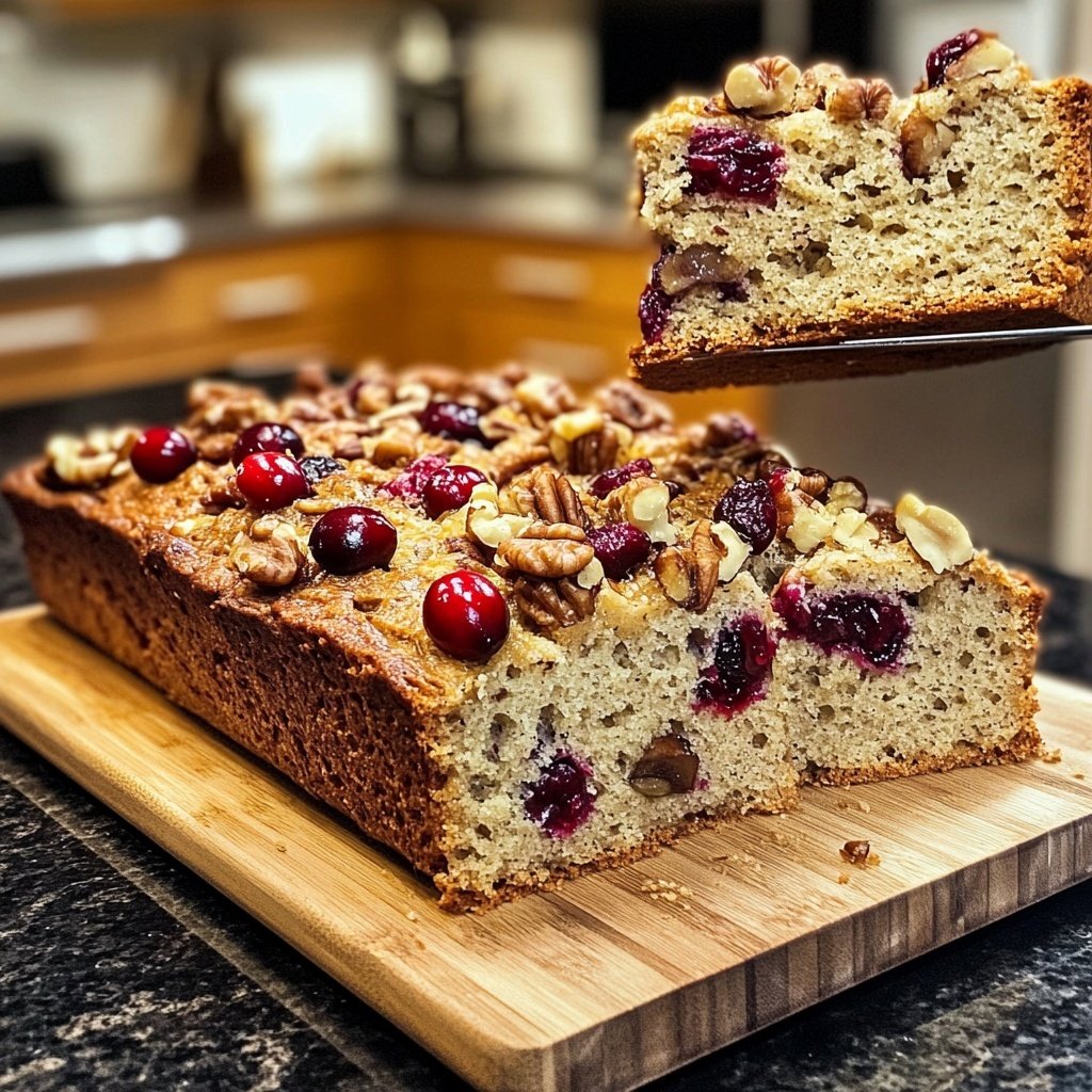 Einfaches Cranberry-Bananen-Nussbrot