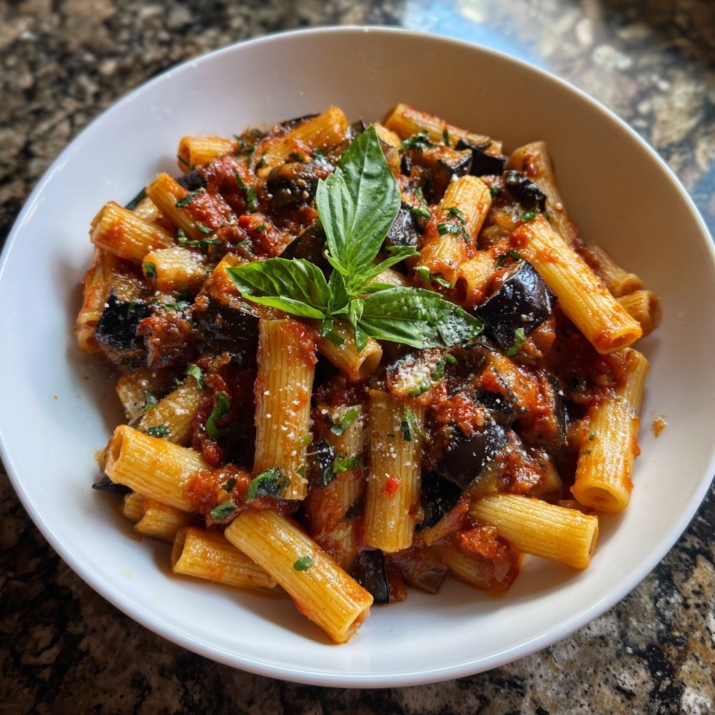 Internationale Küche Italienische Pasta alla Norma